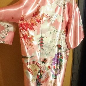 Satin Japanese Kimono Robe